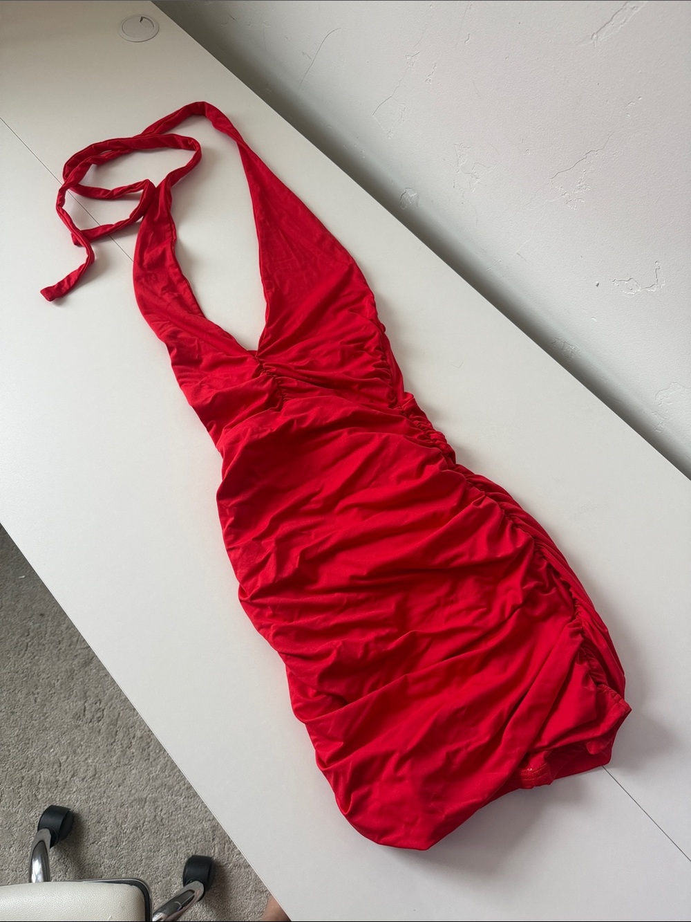 Red Halter Mini Dress - Babyboo